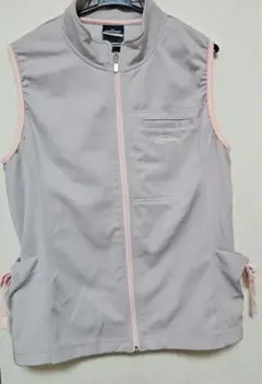 SPALDING レディース ベスト LL グレー/ピンク