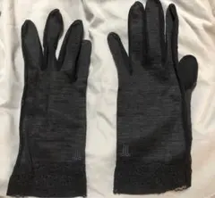 LANVIN ランバン　UVカット手袋 ブラック　レース