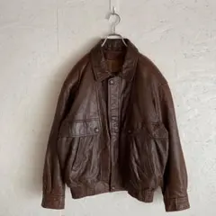 古着 80's90'sVintageビッグシルエットA-2型レザージャケット