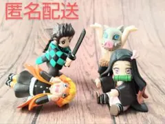 鬼滅の刃　お役立ち デスクトップ フィギュア　炭治郎　禰豆子　善逸　伊之助　4点