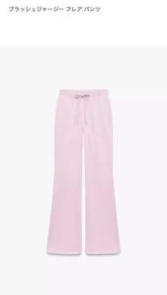 ZARAプラッシュジャージーフレアパンツ