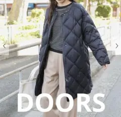 ライトダウンキルトロングコート　ネイビー