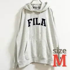 FILA フィラ【M】プルオーバーパーカー　ビックロゴ　マフポケット　長袖