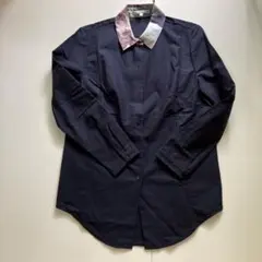 CARVEN 長袖シャツ ネイビー 襟柄 40サイズのサムネイル