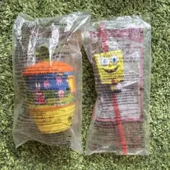マクドナルド スポンジボブ ハッピーセット コップ　ストロー　2種セットのサムネイル