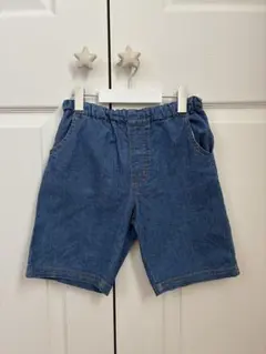 【美品】petit main 男の子 デニムハーフパンツ 120cm
