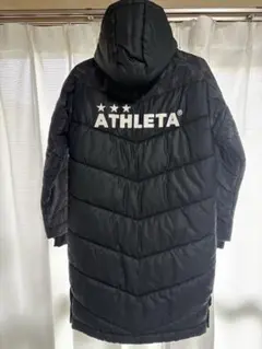 【 ATHLETA 】美品！フード付きベンチコート 140cm ブラック