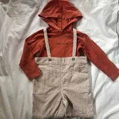 ベビー　コムサ　薄手　パーカー　オーバーオール 90-100
