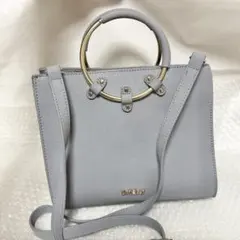 【新品・訳あり】D.KELLY 2way ショルダーバッグ ブルーグレー