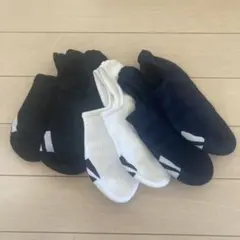 adidas ショートソックス 3足セット 黒 白 紺