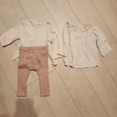 【記名あり】ユニクロ　70センチ トップス＆ニットレギンス　セット