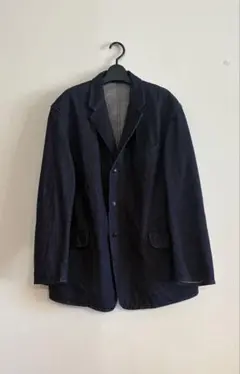 COMOLI 25SS ダークブルー テーラードジャケット　サイズ1 COMOLI◇25SS/ネイビーデニムジャケット/テーラードジャケット/3
