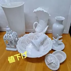 ★ ホワイト陶器 装飾品 セット
