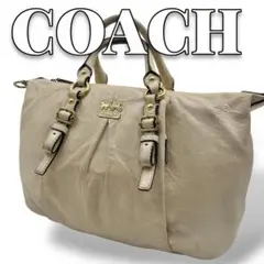 COACH レザー アイボリー レディース ハンドバッグ 9151