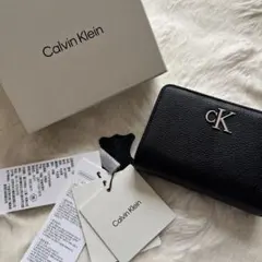 Calvin Klein ブラック 二つ折り財布