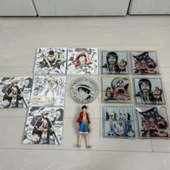 ワンピース 一番くじ ガラスプレート フィギュア　イラスト　キャンパスボード