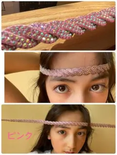 ダンスハンドメイド クリスタル ラインストーン ビーズ 伸縮性 カチューシャ用