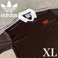 新品XL⭐️adidasTシャツ フットボールジャージ ブラウン ABCマート限定