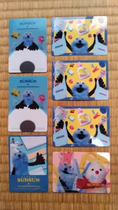 パペットスンスン マツキヨココカラ クリアカード付きステッカー 4種7点セット