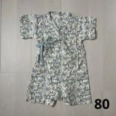 プティマイン　petit main 甚平 ロンパース80