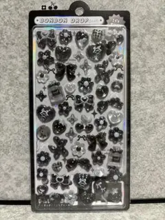 クーリア【正規品】ぶらっくボンボンドロップ シール モノクロ
