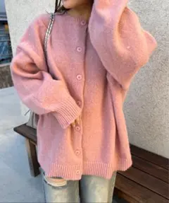【nemne store】 前後2way モヘアライクカーディガン 完売品のサムネイル