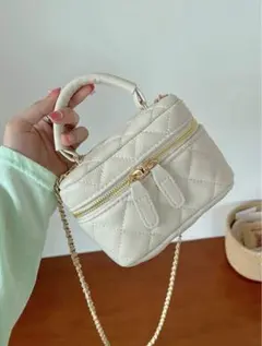 Shein ホワイト キルティング バケットバッグ