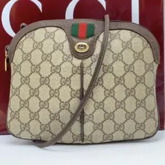 オールドグッチ GGスプリーム シェリーライン ミニ ショルダーバッグ ブラウン