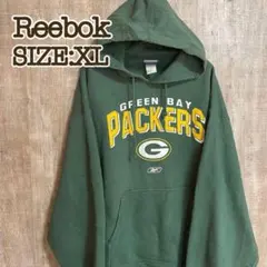 Reebok NFL グリーンベイ/パッカーズ パーカー XL 緑 チームロゴ