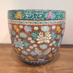 有田焼　火鉢　十錦手　色絵