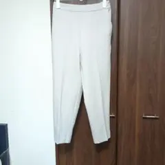 レディース スラックス テーパードパンツ オフホワイト