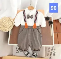 ベビー90 フォーマル 3点セット 男の子 キッズ 子供服　ブラウン系