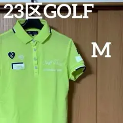 23区GOLF ゴルフ　ポロシャツ　レディース　M 黄色