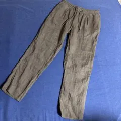 ザラZARAリネンイージーカジュアルパンツ麻100%