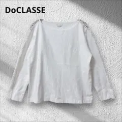 ドゥクラッセ/DoCLASSE レース　シースルー　カットソー　白　S 綿