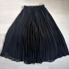 ZARA ブラック プリーツ ワイドパンツ ガウチョパンツ