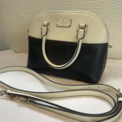 Kate Spade ハンドバッグ ショルダーバッグ 白/黒　バイカラー