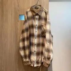 Local Motion USA製 L オーバーサイズ オンブレチェックシャツのサムネイル