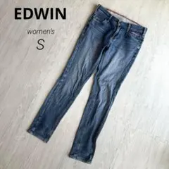 【エドウィン】EDWIN ニットデニム スキニーパンツ　ストレッチ Sサイズ