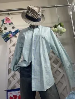 ★ 国内正規　エトロ　★ ミントグリーン　チェックシャツ　★ 美品のサムネイル