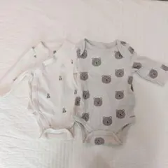 【水通しのみ】GAP ロンパース2枚セット 新生児 ベビー服