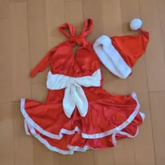 サンタ風ドレスと帽子セット