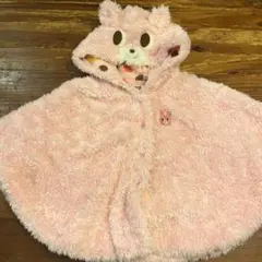 美品！ミキハウスHOT BISCUITS ふわふわ動物ポンチョ 70〜90