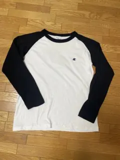 Champion チャンピオン　古着　ロンTシャツ　L ラグラン　ホワイト