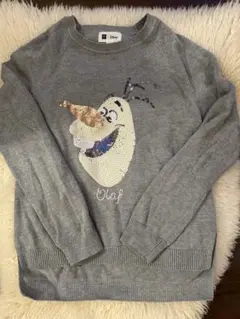 【GAP】オラフ刺繍グレーセーター XL 150センチ