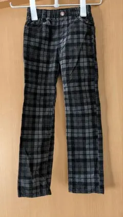 チェック柄ハートポケットパンツ　キッズ１２０cm