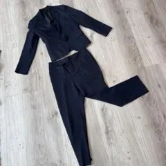 the suit company ネイビー ストライプ パンツスーツ 上下セット