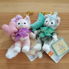 香港ディズニー　ぬいぐるみキーチェーン　バルーン　風船　リーナベル　ジェラトーニ