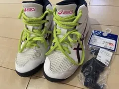 ASICS バスケットボールシューズ ホワイト/ネイビー/ライム