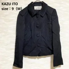 KAZU ITO カズイトウ 礼服 ジャケット シルク ウール ブラック 9 M